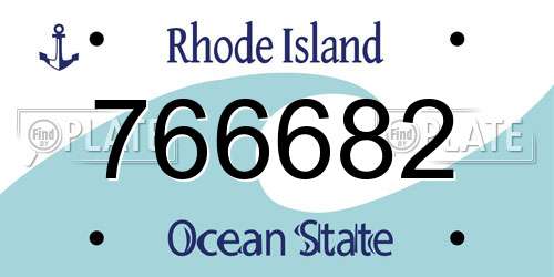 766682 Rhode Island License Plate