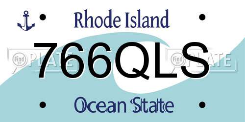 766QLS Rhode Island License Plate