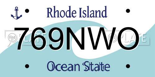 769NWO Rhode Island License Plate