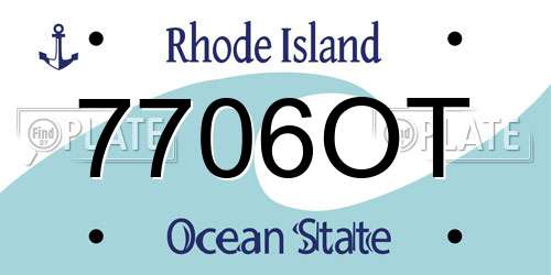 7706OT Rhode Island License Plate