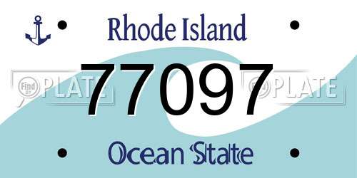77097 Rhode Island License Plate