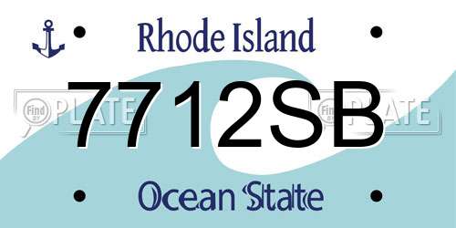 7712SB Rhode Island License Plate