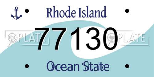 77130 Rhode Island License Plate