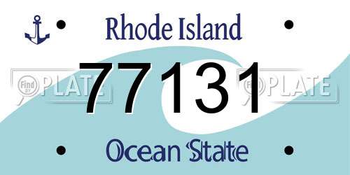 77131 Rhode Island License Plate