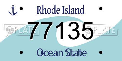 77135 Rhode Island License Plate