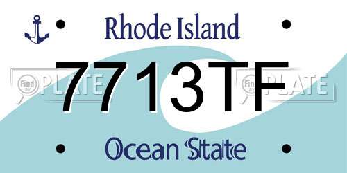 7713TF Rhode Island License Plate