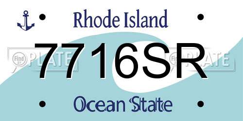 7716SR Rhode Island License Plate