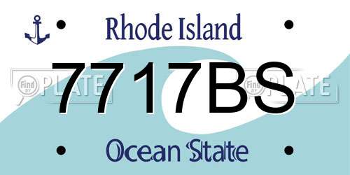 7717BS Rhode Island License Plate
