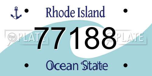77188 Rhode Island License Plate
