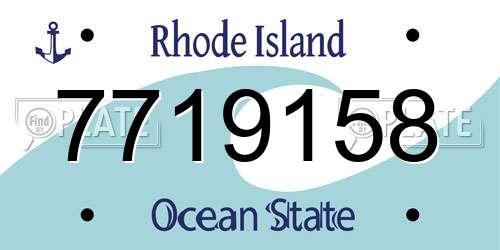7719158 Rhode Island License Plate