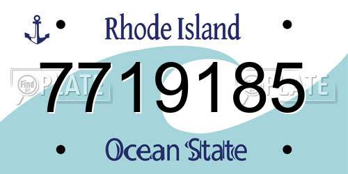 7719185 Rhode Island License Plate