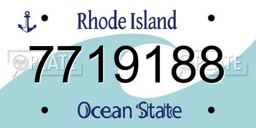 7719188 Rhode Island License Plate
