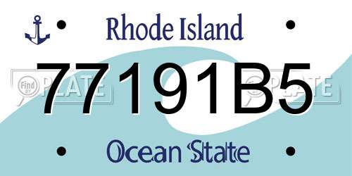 77191B5 Rhode Island License Plate