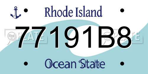 77191B8 Rhode Island License Plate