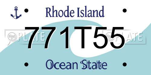771T55 Rhode Island License Plate