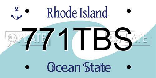 771TBS Rhode Island License Plate
