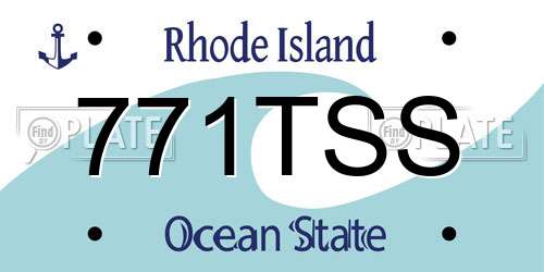 771TSS Rhode Island License Plate