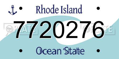 7720276 Rhode Island License Plate