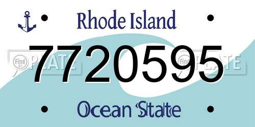 7720595 Rhode Island License Plate