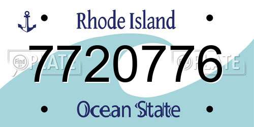 7720776 Rhode Island License Plate