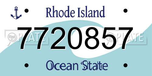 7720857 Rhode Island License Plate