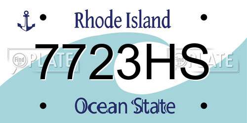 7723HS Rhode Island License Plate