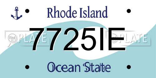 7725IE Rhode Island License Plate