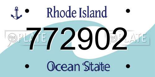 772902 Rhode Island License Plate