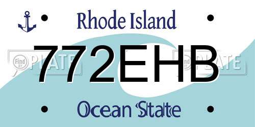772EHB Rhode Island License Plate