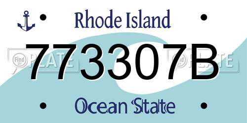 773307B Rhode Island License Plate
