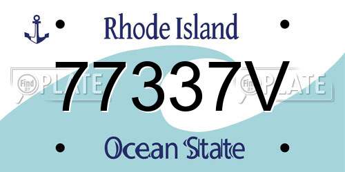 77337V Rhode Island License Plate
