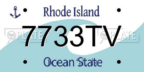 7733TV Rhode Island License Plate