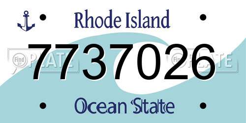 7737026 Rhode Island License Plate