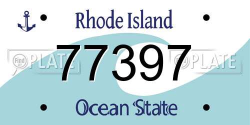 77397 Rhode Island License Plate