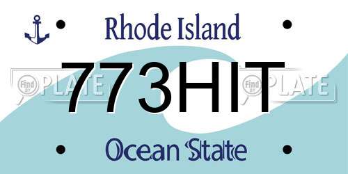 773HIT Rhode Island License Plate