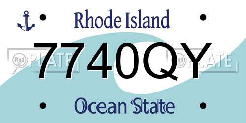 7740QY Rhode Island License Plate