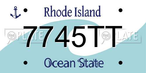 7745TT Rhode Island License Plate