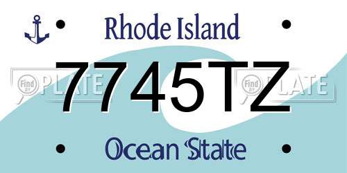 7745TZ Rhode Island License Plate