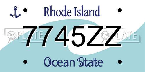 7745ZZ Rhode Island License Plate