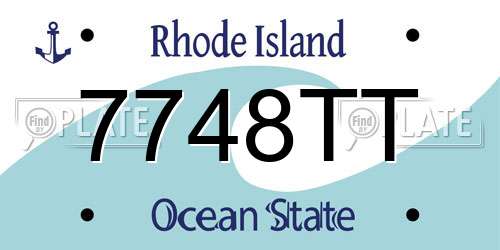 7748TT Rhode Island License Plate