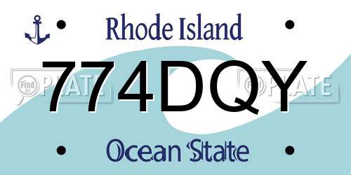 774DQY Rhode Island License Plate