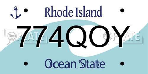 774QOY Rhode Island License Plate