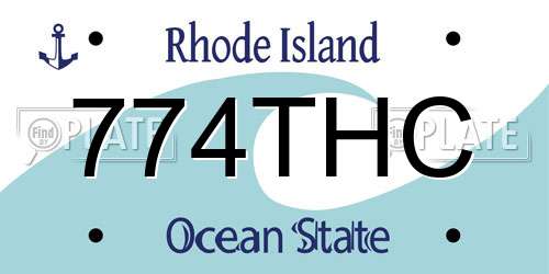 774THC Rhode Island License Plate