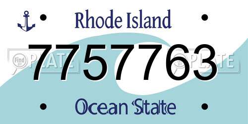 7757763 Rhode Island License Plate