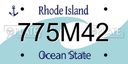 775M42 Rhode Island License Plate