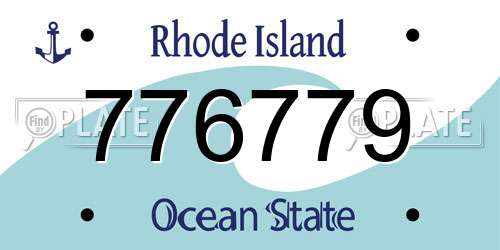 776779 Rhode Island License Plate