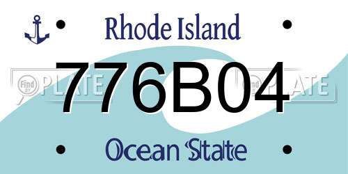 776B04 Rhode Island License Plate