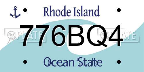 776BQ4 Rhode Island License Plate