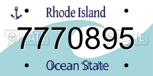 7770895 Rhode Island License Plate