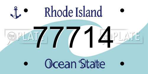 77714 Rhode Island License Plate